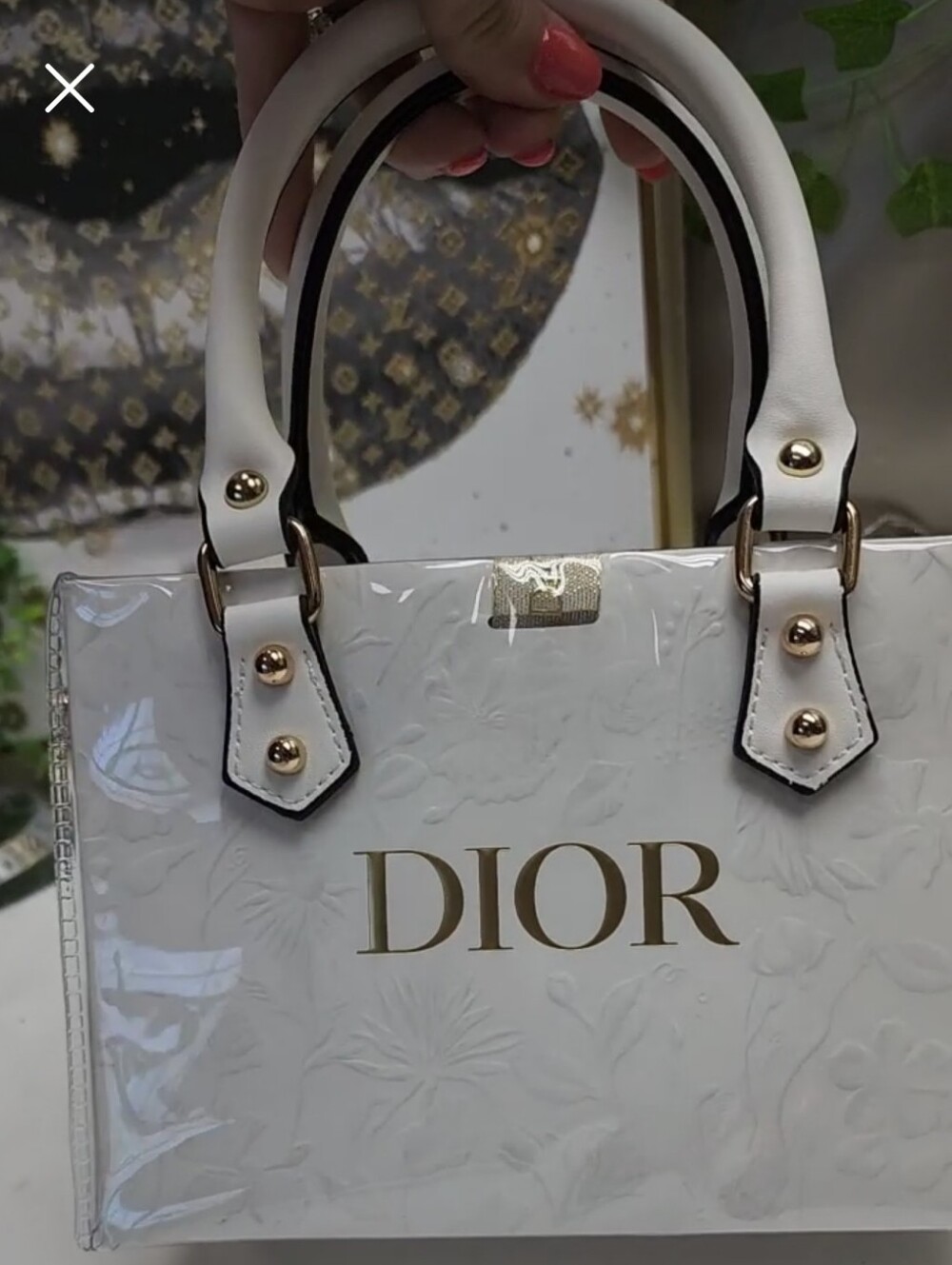 Authentic Dior PVC Shopping Retail Tote W/ Authentic Dior Charm Limited Edition - Picture 13 of 15